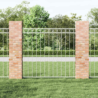 vidaXL Fence Element ASSEN 170 x 150 cm Steel White 3