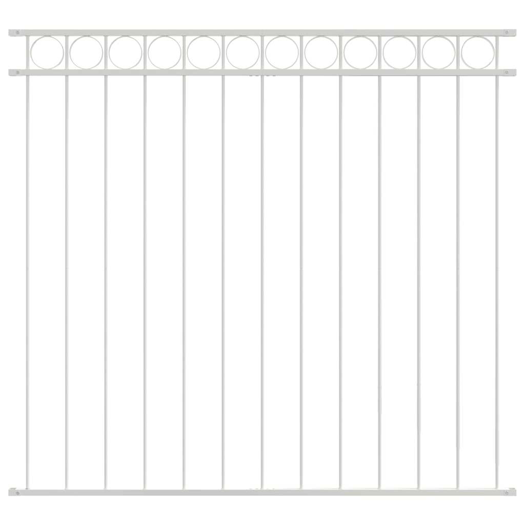 vidaXL Fence Element ASSEN 170 x 150 cm Steel White 2