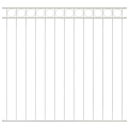 vidaXL Fence Element ASSEN 170 x 150 cm Steel White 2