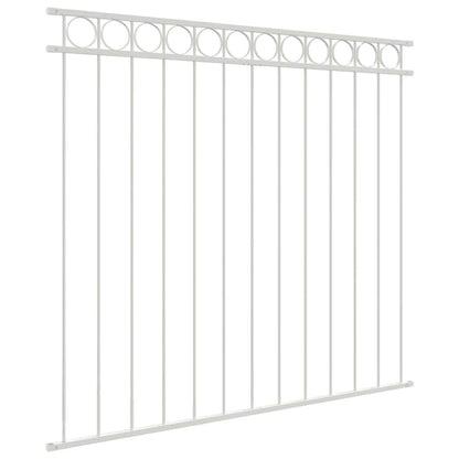 vidaXL Fence Element ASSEN 170 x 150 cm Steel White 4
