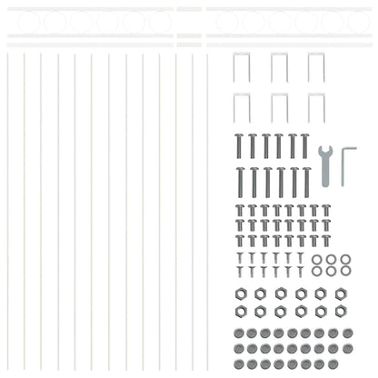 vidaXL Fence Element ASSEN 170 x 150 cm Steel White 5
