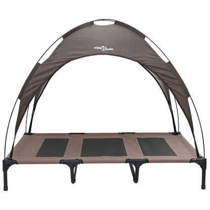 vidaXL Dog Bed Folding Manual Brown 122 x 93 x 106.5 cm Steel 4