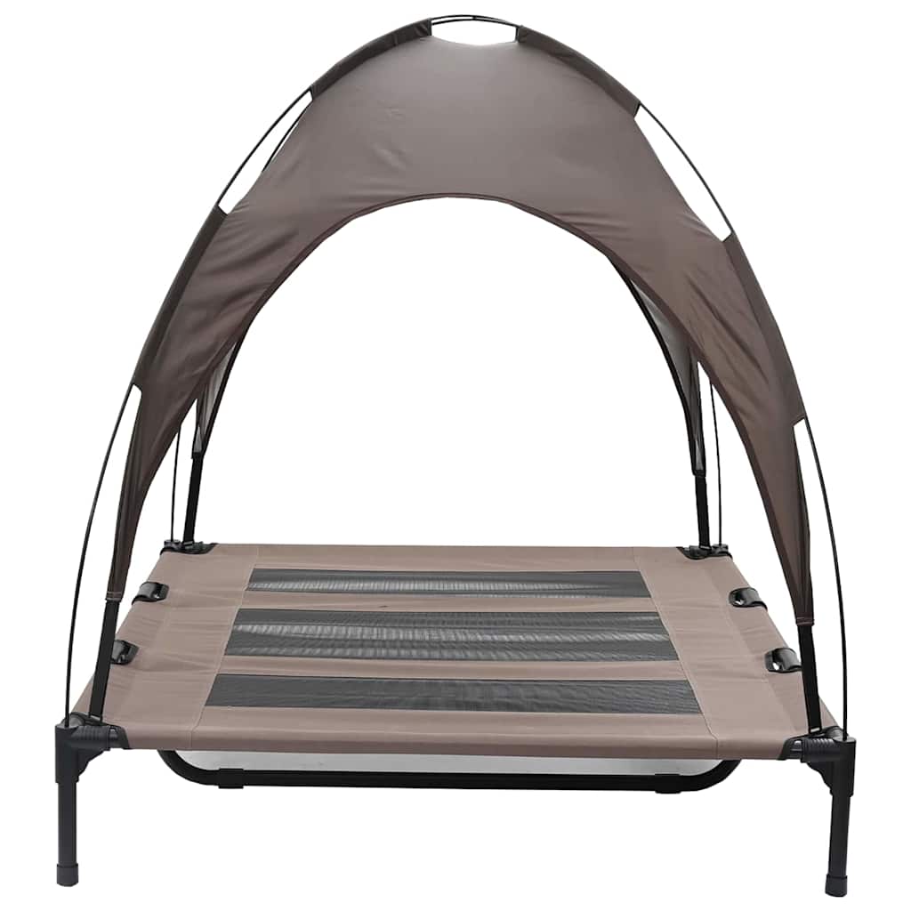 vidaXL Dog Bed Folding Manual Brown 122 x 93 x 106.5 cm Steel 5