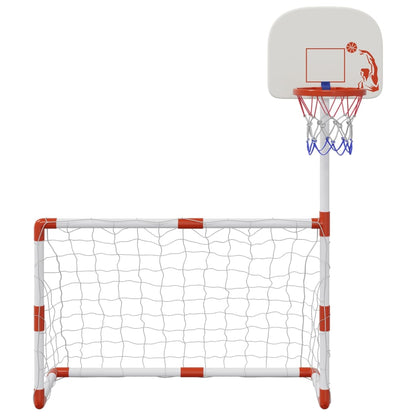 vidaXL Children's Football and Basketball Set with Balls 98x50x70 cm 4