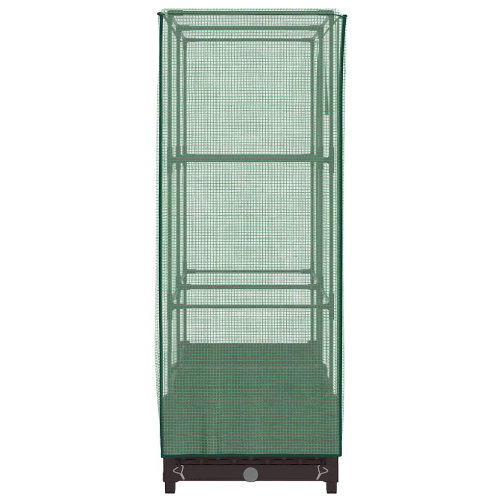vidaXL Raised Bed with Greenhouse Cover Rattan Look 80x40x123 cm 5