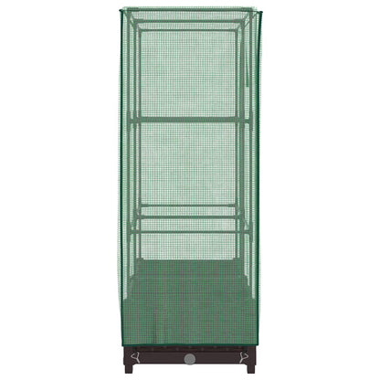 vidaXL Raised Bed with Greenhouse Cover Rattan Look 80x40x123 cm 5