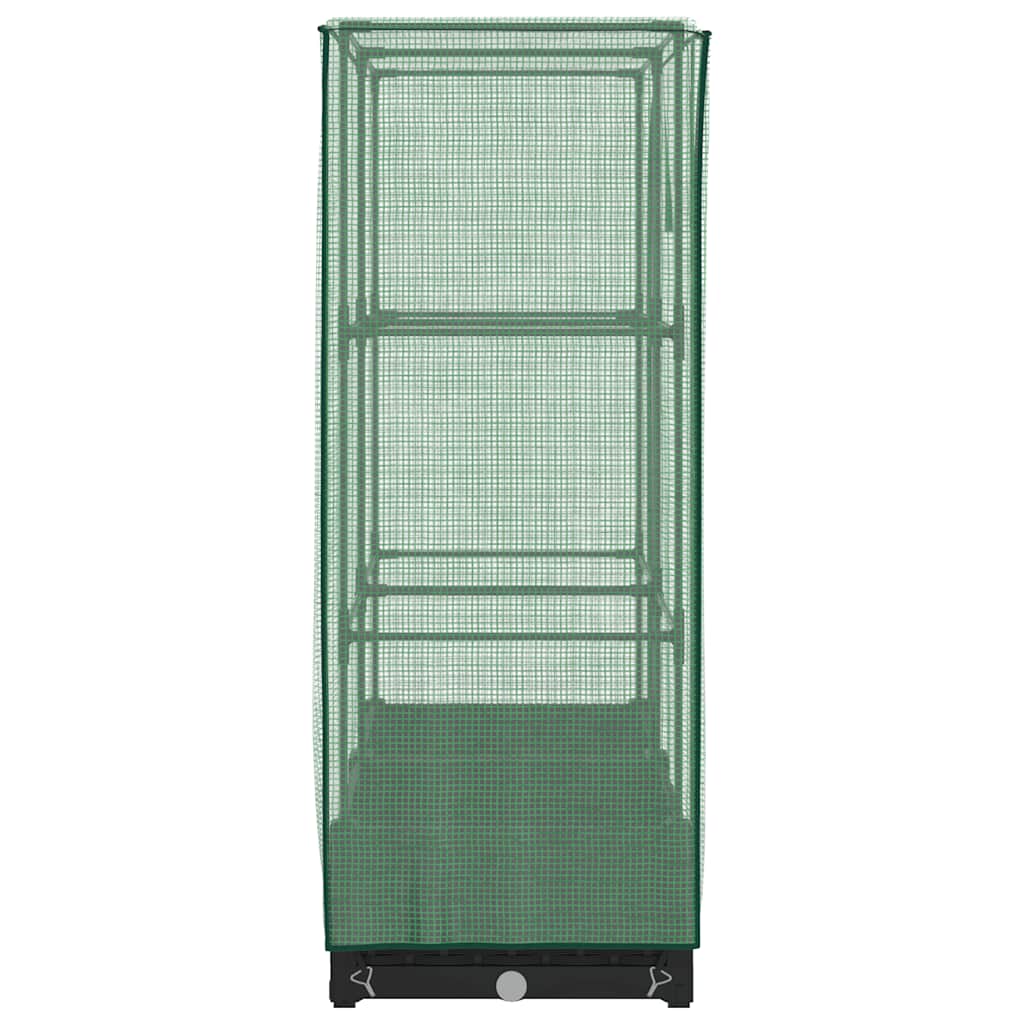vidaXL Raised Bed with Greenhouse Cover Rattan Look 80x40x123 cm 5