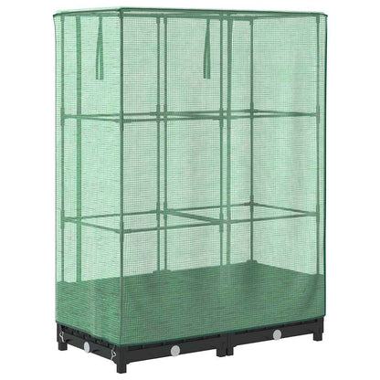vidaXL Raised Bed with Greenhouse Cover Rattan Look 80x40x123 cm 6