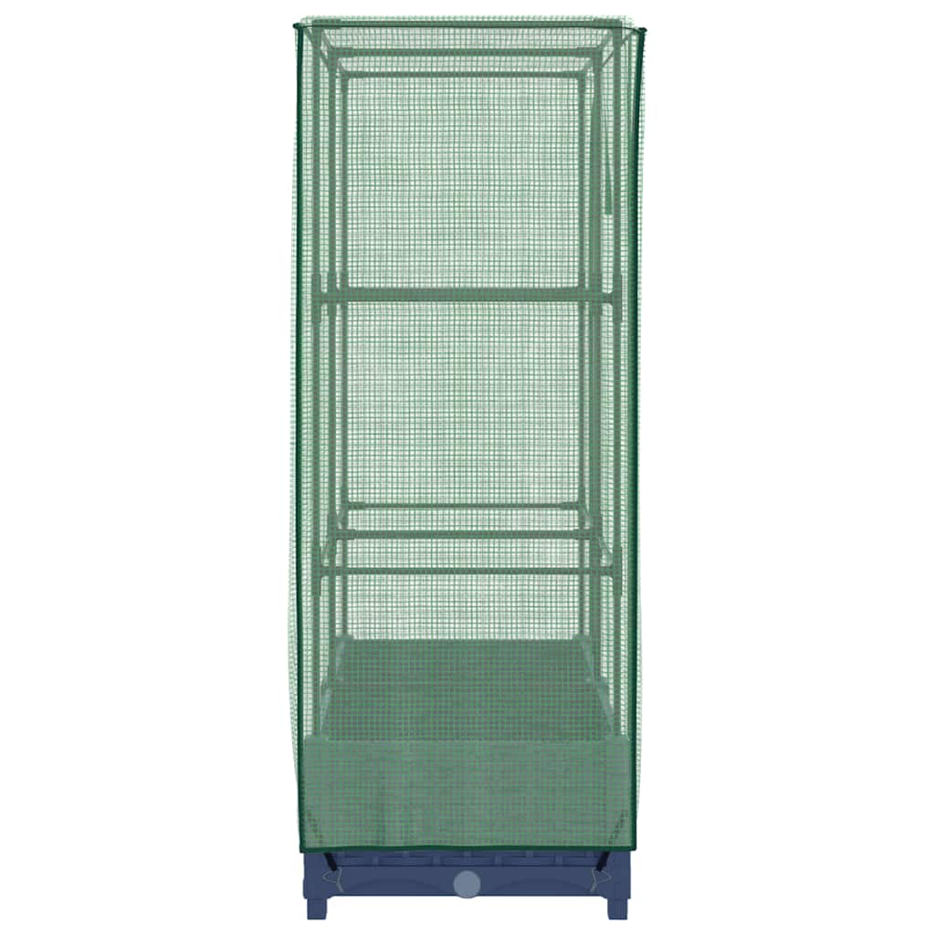 vidaXL Raised Bed with Greenhouse Cover Rattan Look 80x40x123 cm 5