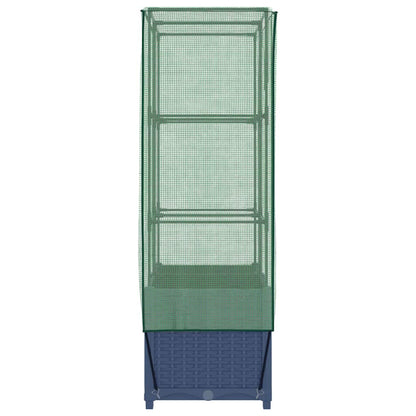 vidaXL Raised Bed with Greenhouse Cover Rattan Look 80x40x138 cm 5