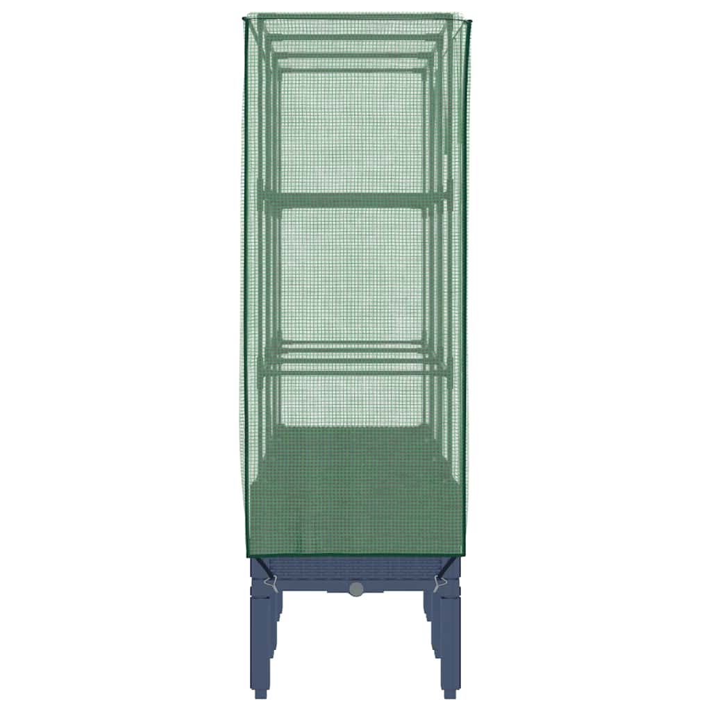 vidaXL Raised Bed with Greenhouse Cover Rattan Look 120x40x140 cm 5
