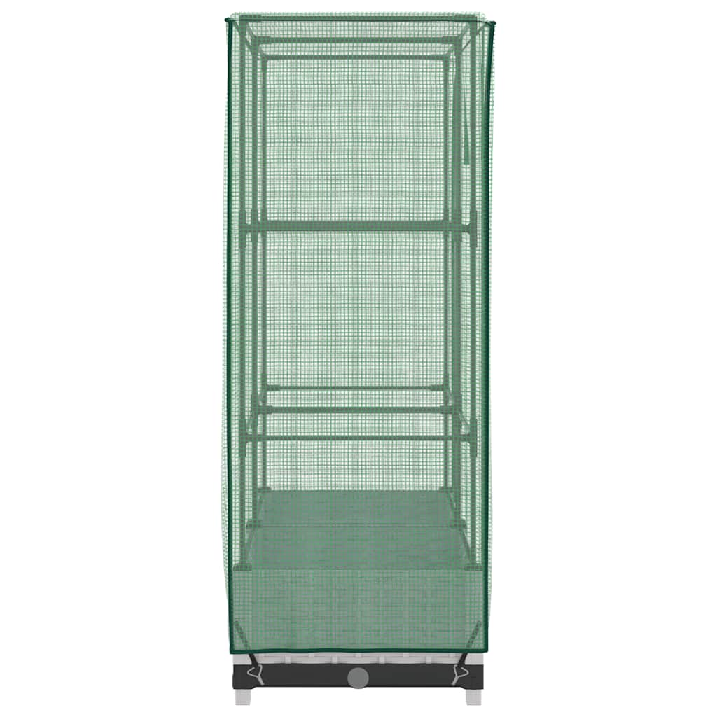 vidaXL Raised Bed with Greenhouse Cover Rattan Look 80x40x123 cm 5