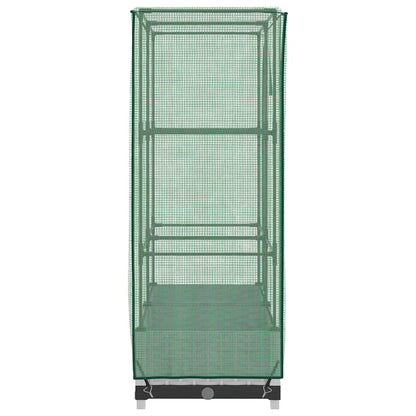vidaXL Raised Bed with Greenhouse Cover Rattan Look 80x40x123 cm 5