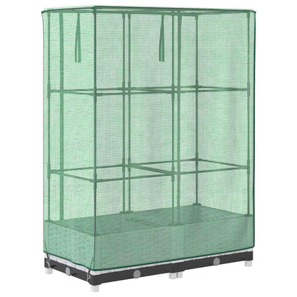 vidaXL Raised Bed with Greenhouse Cover Rattan Look 80x40x123 cm 6
