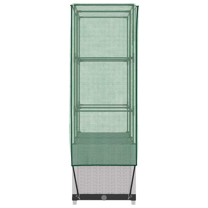 vidaXL Raised Bed with Greenhouse Cover Rattan Look 80x40x138 cm 5