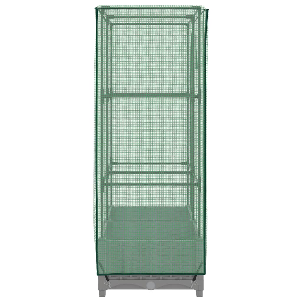 vidaXL Raised Bed with Greenhouse Cover Rattan Look 80x40x123 cm 5