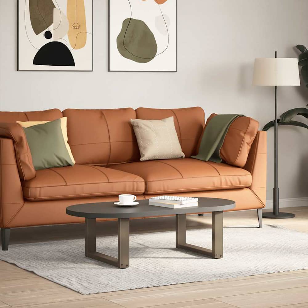 vidaXL Coffee Table Legs U-Shaped Steel 2 pcs Natural