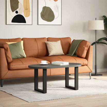 vidaXL Coffee Table Legs U-Shaped 2 pcs Black 38x(42-43) cm Steel 2