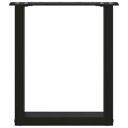 vidaXL Coffee Table Legs U-Shaped 2 pcs Black 38x(42-43) cm Steel 5