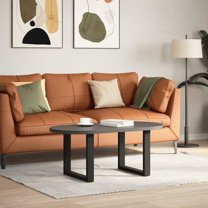 vidaXL Coffee Table Legs U-Shaped 2 pcs Black 50x(42-43) cm Steel 2