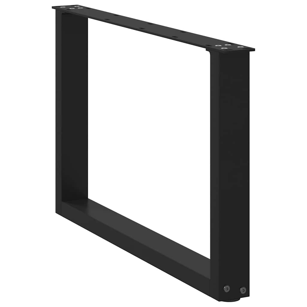 vidaXL Coffee Table Legs U-Shaped 2 pcs Black 60x(42-43) cm Steel 4