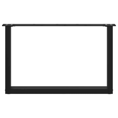 vidaXL Coffee Table Legs U-Shaped 2 pcs Black 60x(42-43) cm Steel 5