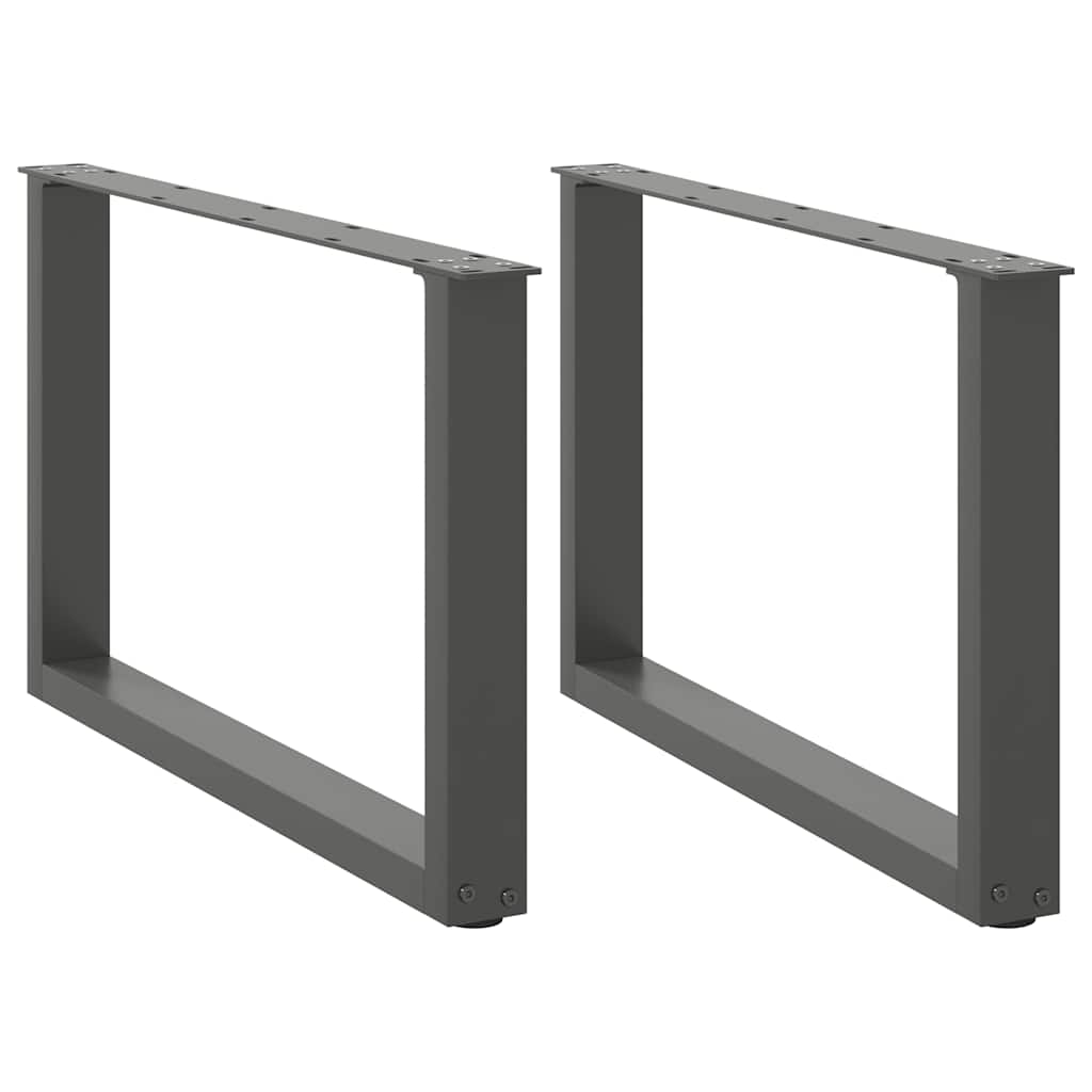 vidaXL Coffee Table Legs U-Shaped 2 pcs Anthracite 60x(42-43) cm Steel 1