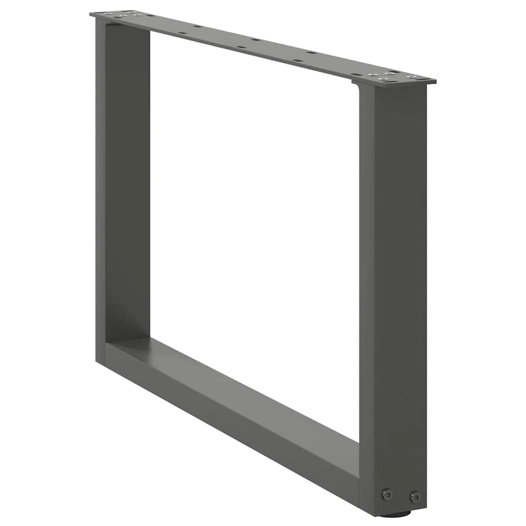 vidaXL Coffee Table Legs U-Shaped 2 pcs Anthracite 60x(42-43) cm Steel 4