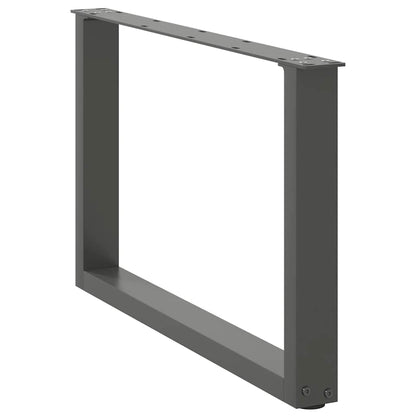 vidaXL Coffee Table Legs U-Shaped 2 pcs Anthracite 60x(42-43) cm Steel 4