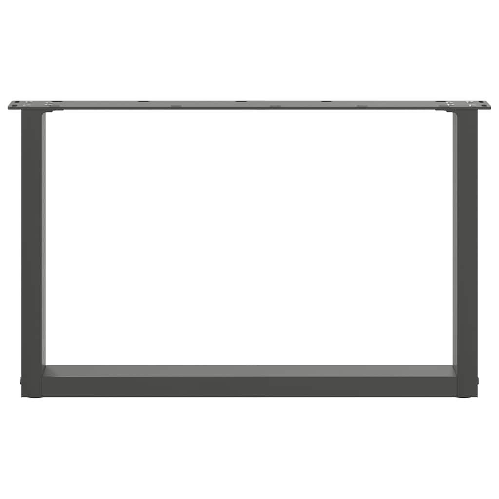 vidaXL Coffee Table Legs U-Shaped 2 pcs Anthracite 60x(42-43) cm Steel 5