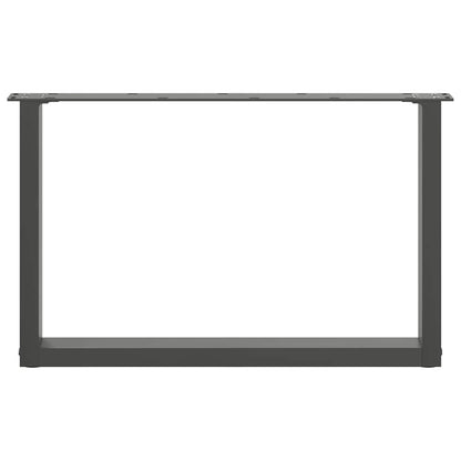 vidaXL Coffee Table Legs U-Shaped 2 pcs Anthracite 60x(42-43) cm Steel 5