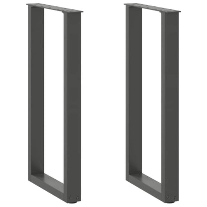 vidaXL Console Table Legs U-Shaped 2 pcs Anthracite 28x(72-73) cm Steel 1