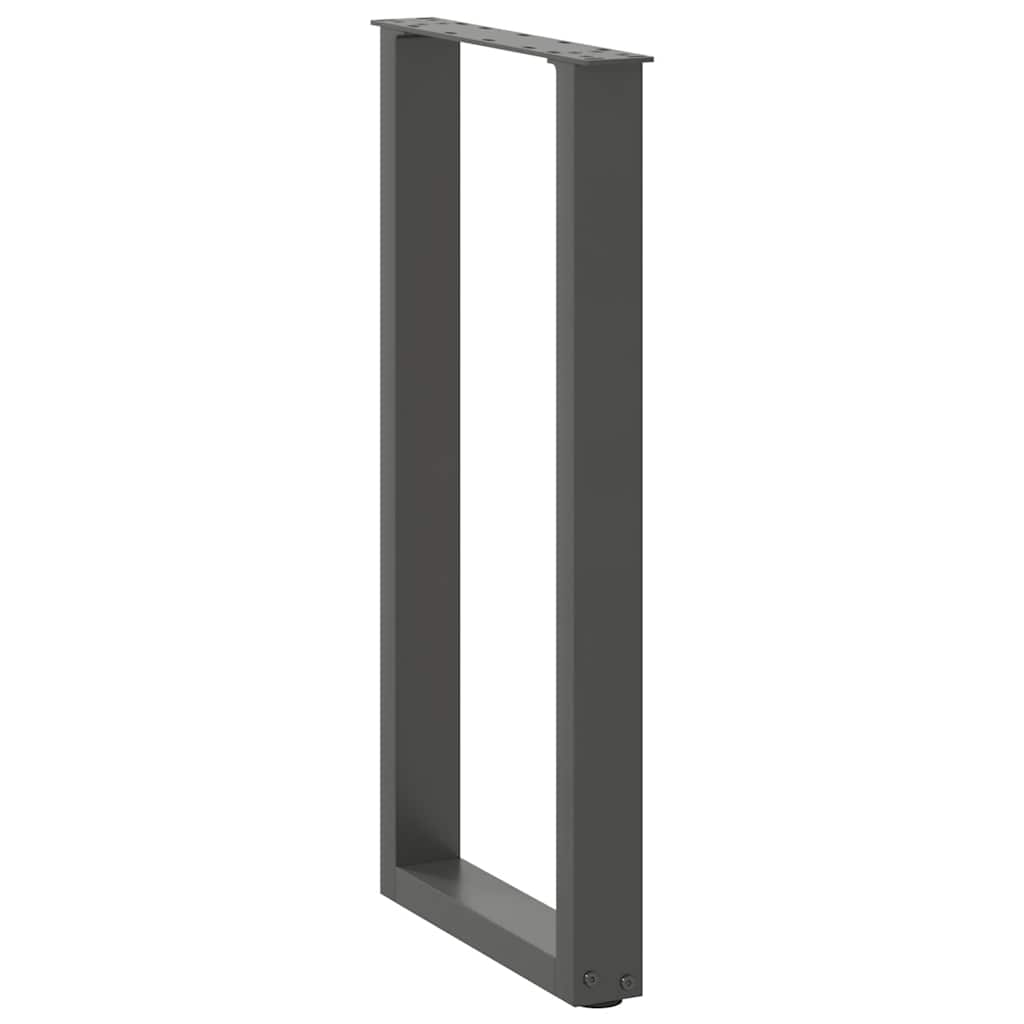 vidaXL Console Table Legs U-Shaped 2 pcs Anthracite 28x(72-73) cm Steel 4