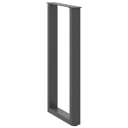 vidaXL Console Table Legs U-Shaped 2 pcs Anthracite 28x(72-73) cm Steel 4