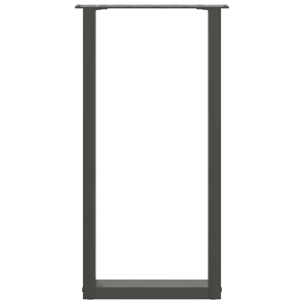vidaXL Console Table Legs U-Shaped 2 pcs Anthracite 28x(72-73) cm Steel 5