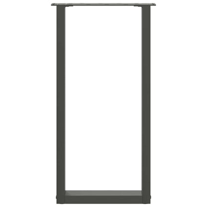 vidaXL Console Table Legs U-Shaped 2 pcs Anthracite 28x(72-73) cm Steel 5