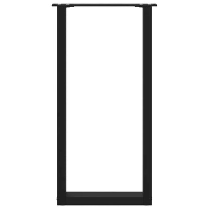 vidaXL Console Table Legs U-Shaped 2 pcs Black 38x(72-73) cm Steel 5
