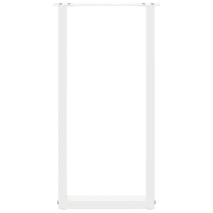 vidaXL Console Table Legs U-Shaped 2 pcs White 38x(72-73) cm Steel 5