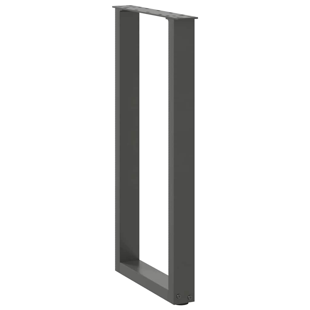vidaXL Console Table Legs U-Shaped 2 pcs Anthracite 38x(72-73) cm Steel 4