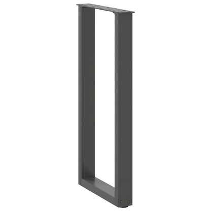 vidaXL Console Table Legs U-Shaped 2 pcs Anthracite 38x(72-73) cm Steel 4