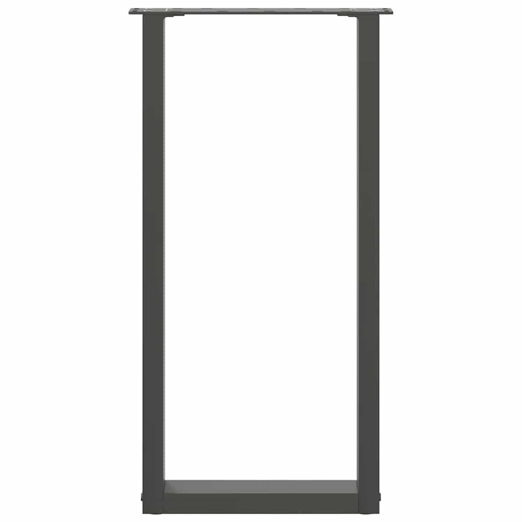 vidaXL Console Table Legs U-Shaped 2 pcs Anthracite 38x(72-73) cm Steel 5