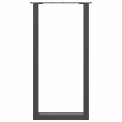 vidaXL Console Table Legs U-Shaped 2 pcs Anthracite 38x(72-73) cm Steel 5