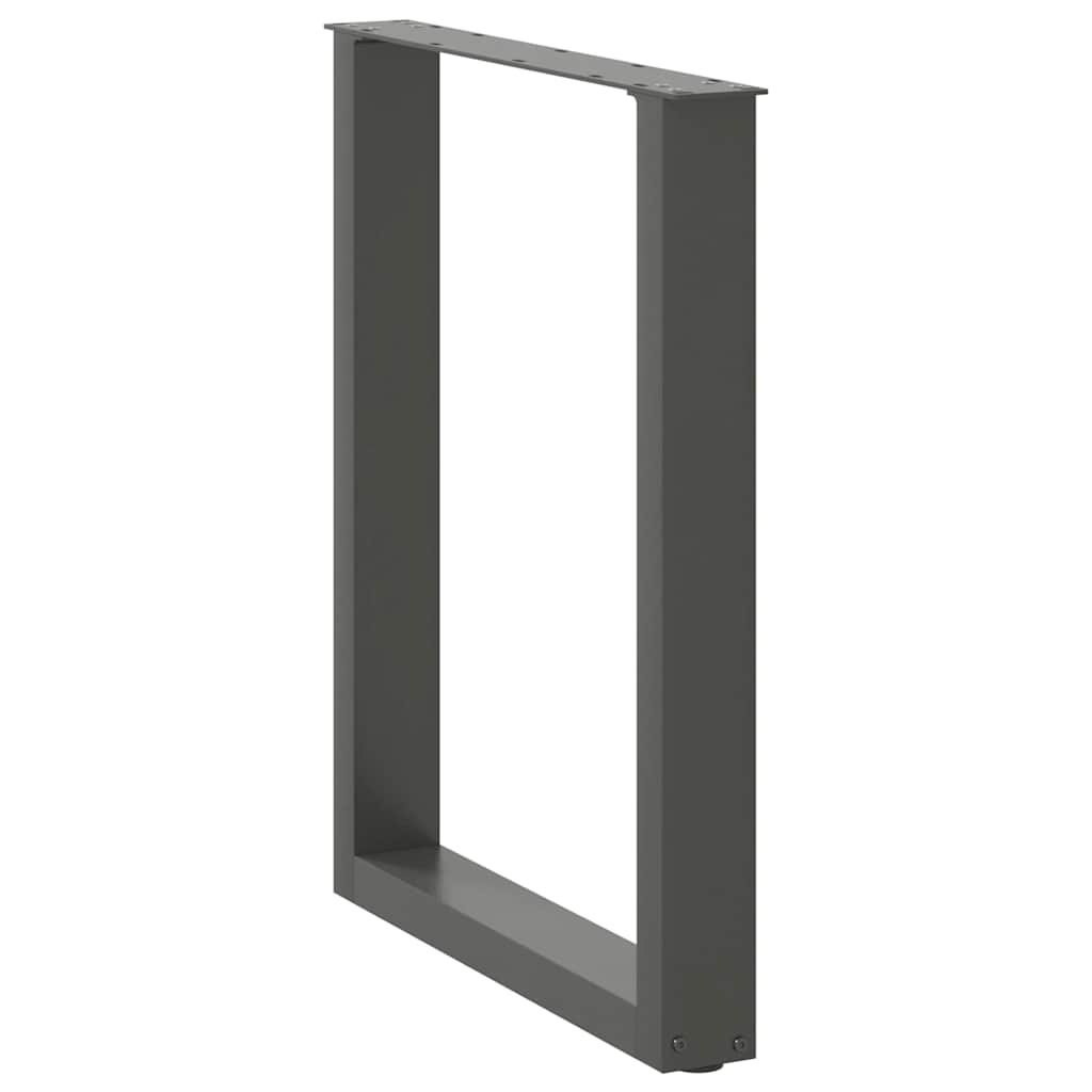 Dining Table Legs U-Shaped 2 pcs Anthracite Steel