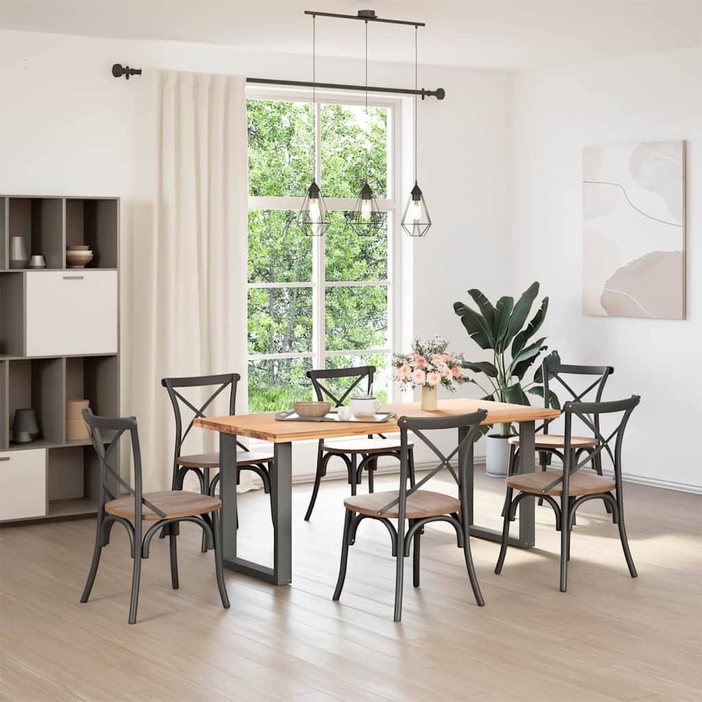 vidaXL Dining Table Legs U-Shaped 2 pcs Anthracite 70x(72-73) cm Steel 2