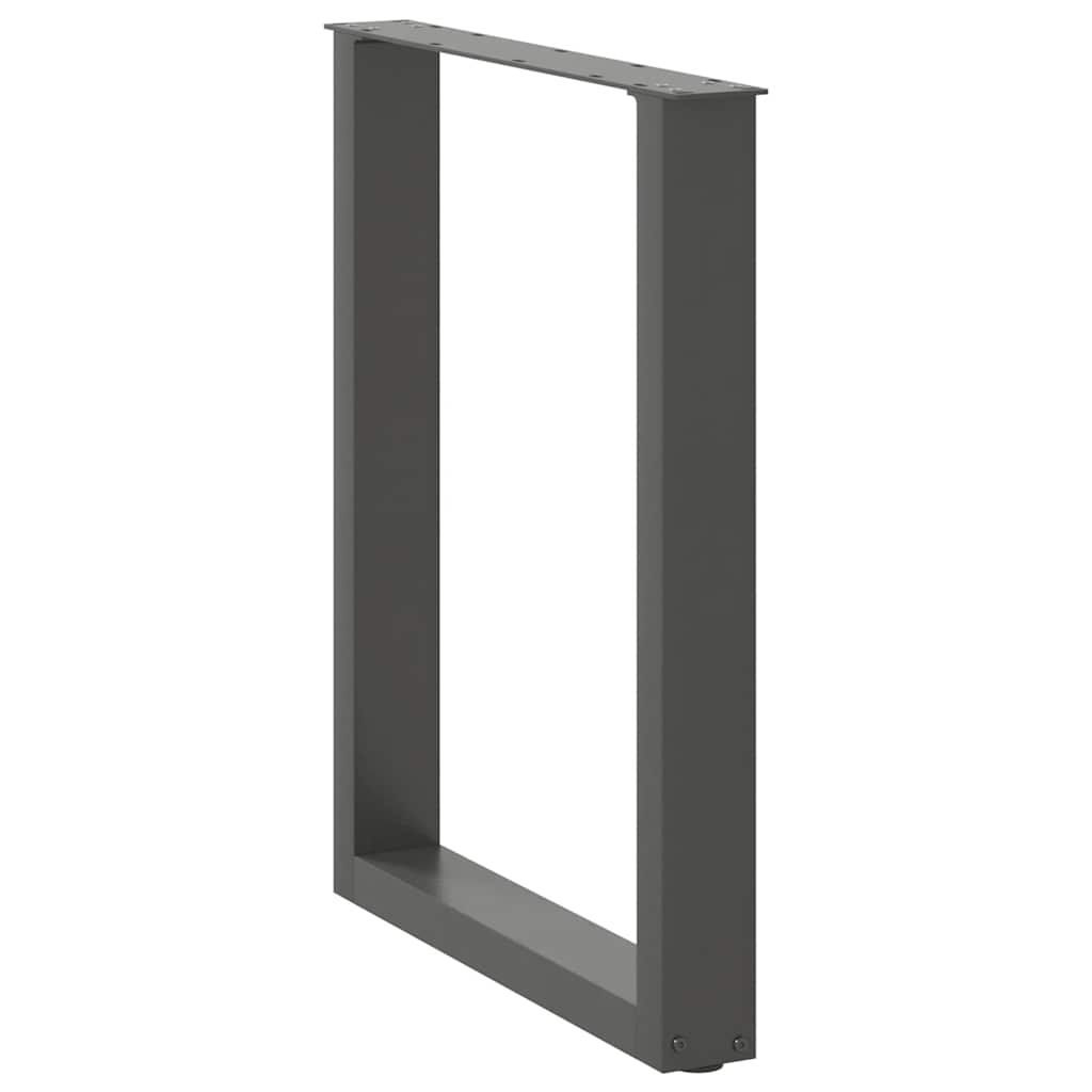 vidaXL Dining Table Legs U-Shaped 2 pcs Anthracite 70x(72-73) cm Steel 4