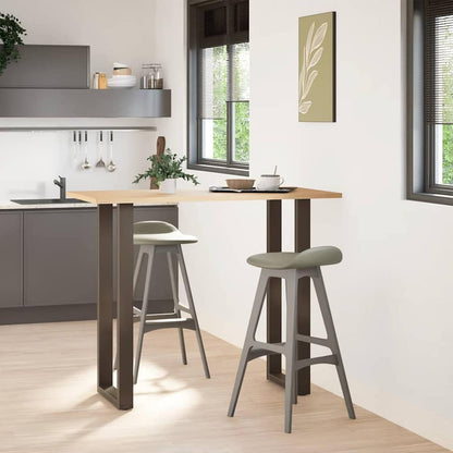 Coffee Table Legs U-Shaped Steel 2 pcs Natural 50 x (110-111) cm