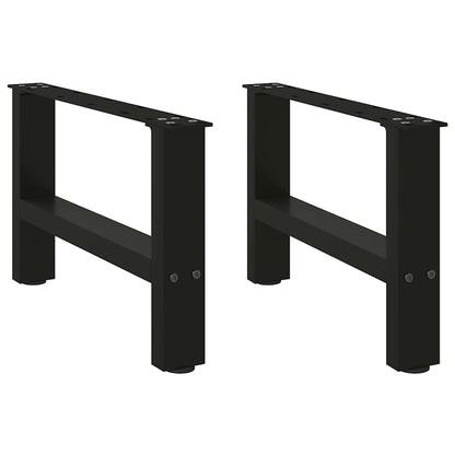 vidaXL Coffee Table Legs Black 2 pcs 50x(30-31) cm Steel 2