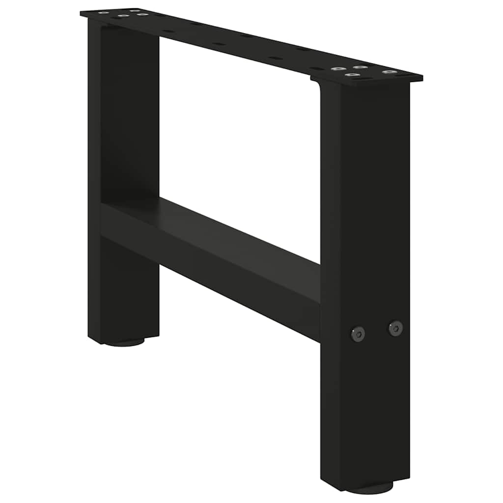 vidaXL Coffee Table Legs Black 2 pcs 50x(30-31) cm Steel 4