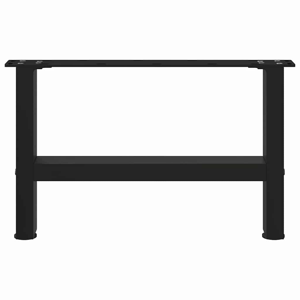 vidaXL Coffee Table Legs Black 2 pcs 50x(30-31) cm Steel 5
