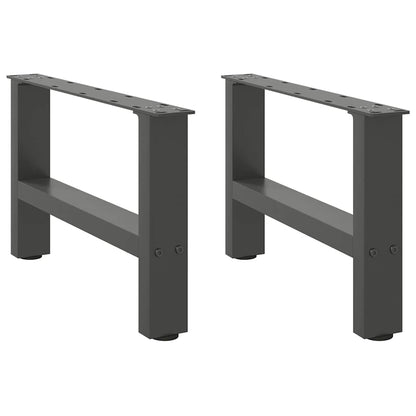 vidaXL Coffee Table Legs Anthracite 2 pcs 50x(30-31) cm Steel 2